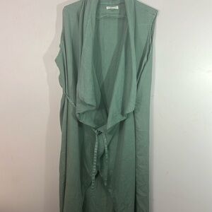 Celebrity pink aqua XL tie front dress/long vest